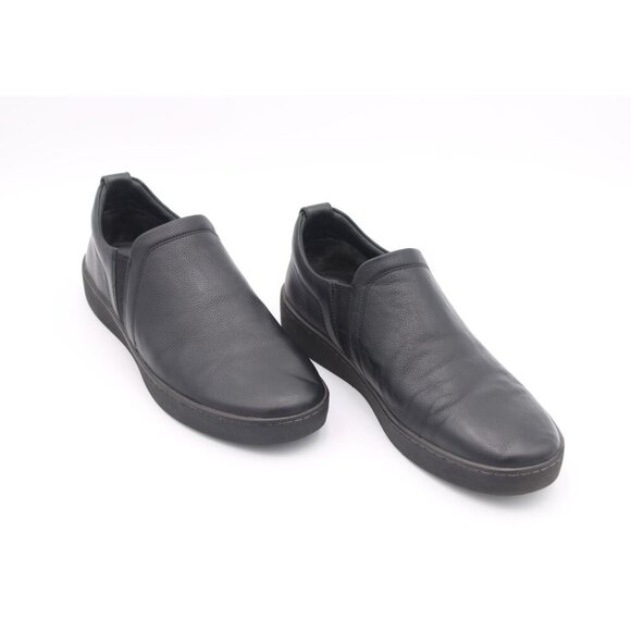 Vince Men's Slip On Leather Loafers Black Sz 12M - Picture 1 of 8